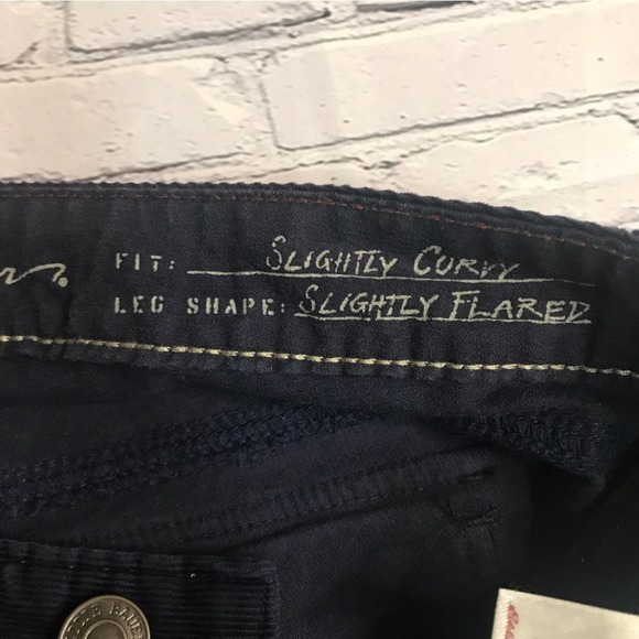 Eddie Bauer Slightly Curvy Slightly Flared Navy Corduroy Pants Size 2 - Picture 11 of 12